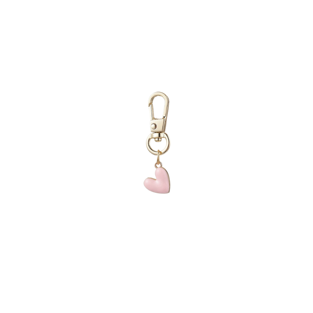 Gold Sweet Spin Heart Charm  Pink