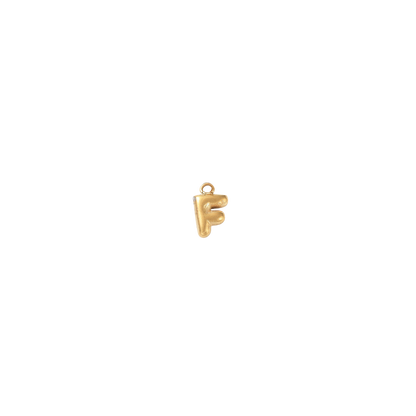 gold letter F on white background 