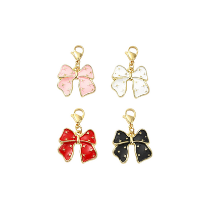 Front of four Mixed Color Gold Bow |  Shoe & Purse Charm