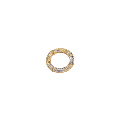 Front view of the Gold Clara Round Carabiner