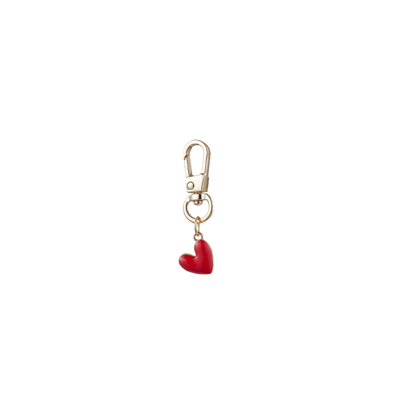 Gold Sweet Spin Heart Charm  Red