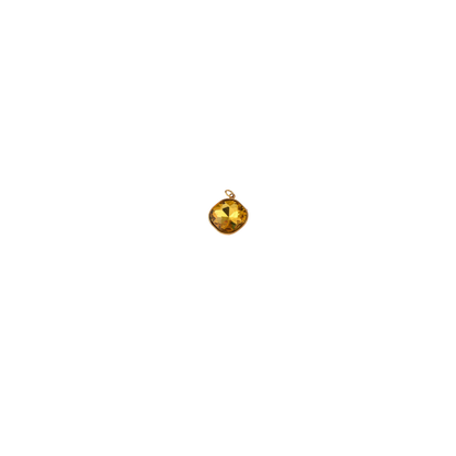yellow gemstone on white background 