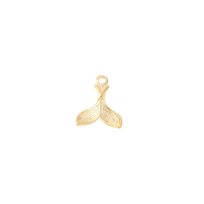 Front view of the Gold Mermaid Tail Charm