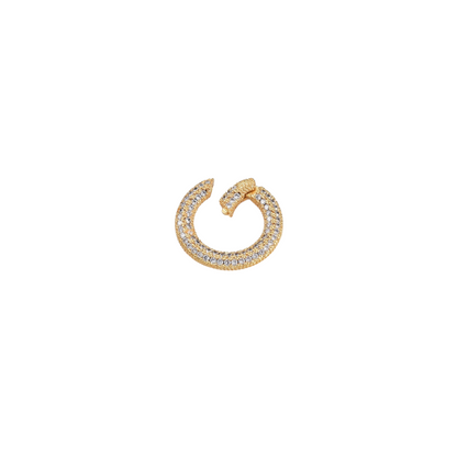 Side view of the Gold Clara Round Carabiner