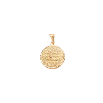 Gold Zodiac Disc Charm