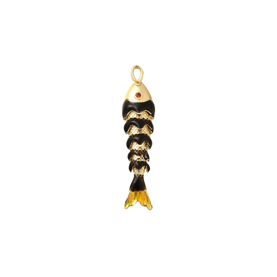 Gold Blackwater Fish Charm