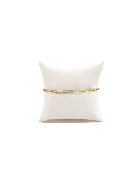Ashley Paperclip Chain Charm Bracelet | 6.5 Inch
