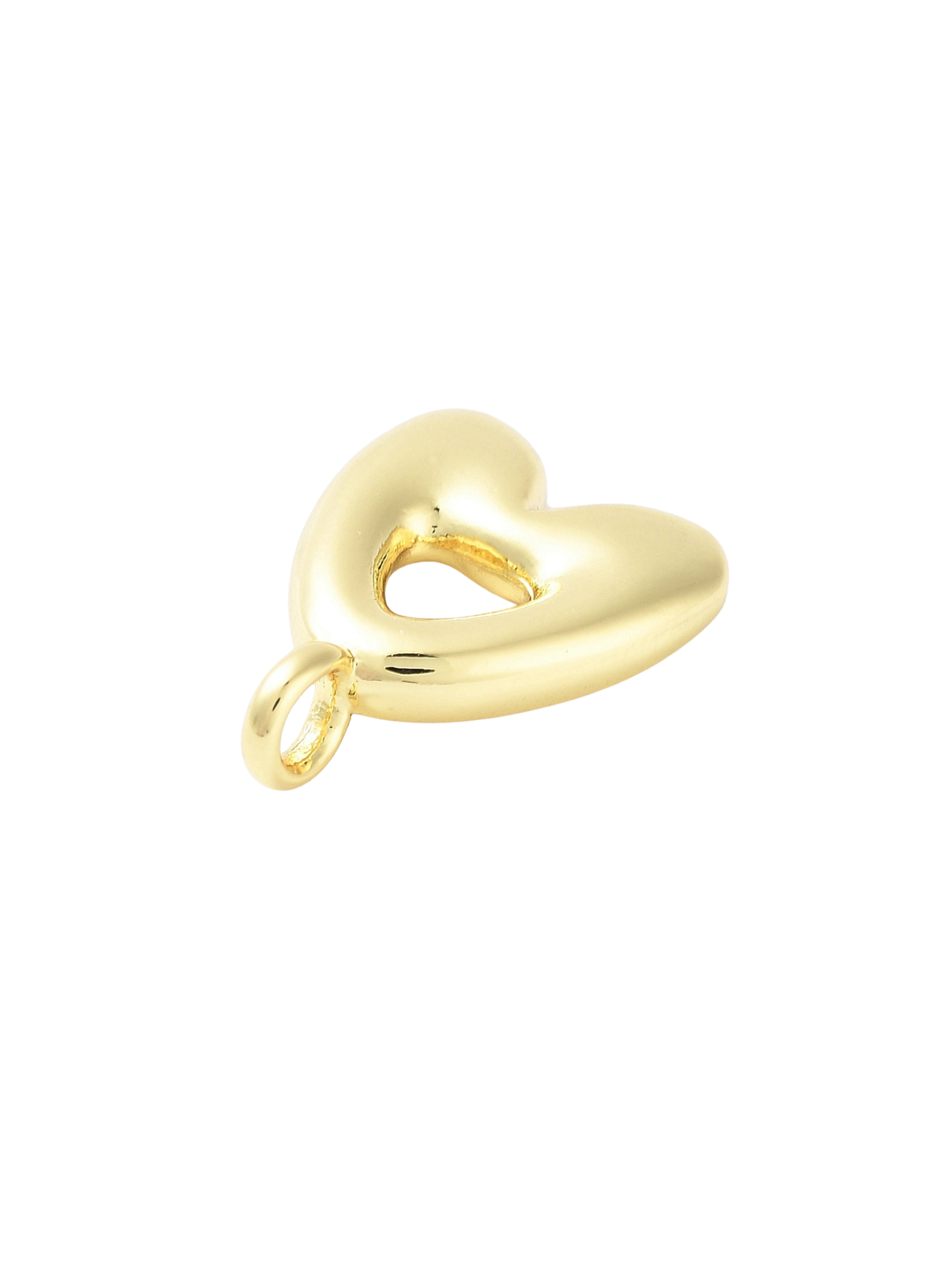 Gold Bubble Letter "A" Charm