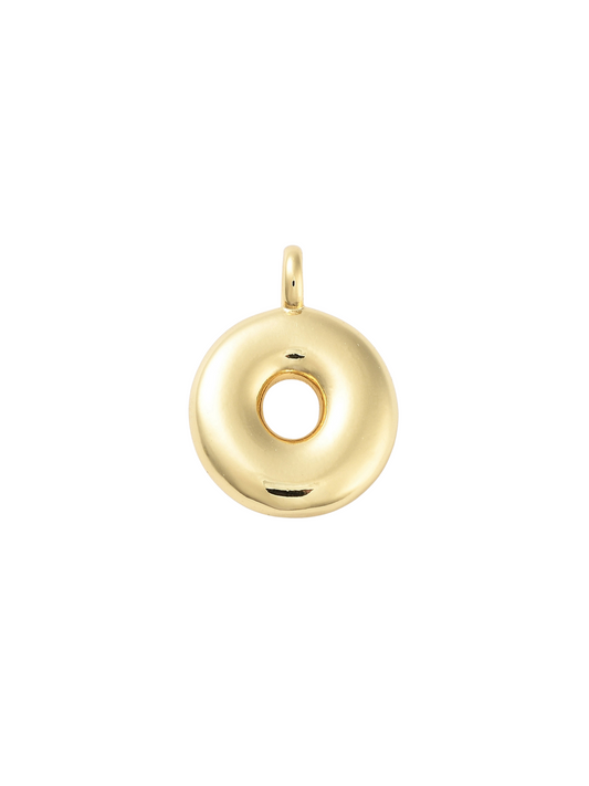 Gold Bubble Letter "O" Charm