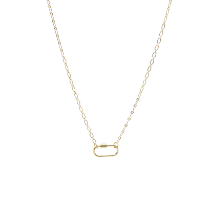 Gold Christie Necklace with Piper Carabiner