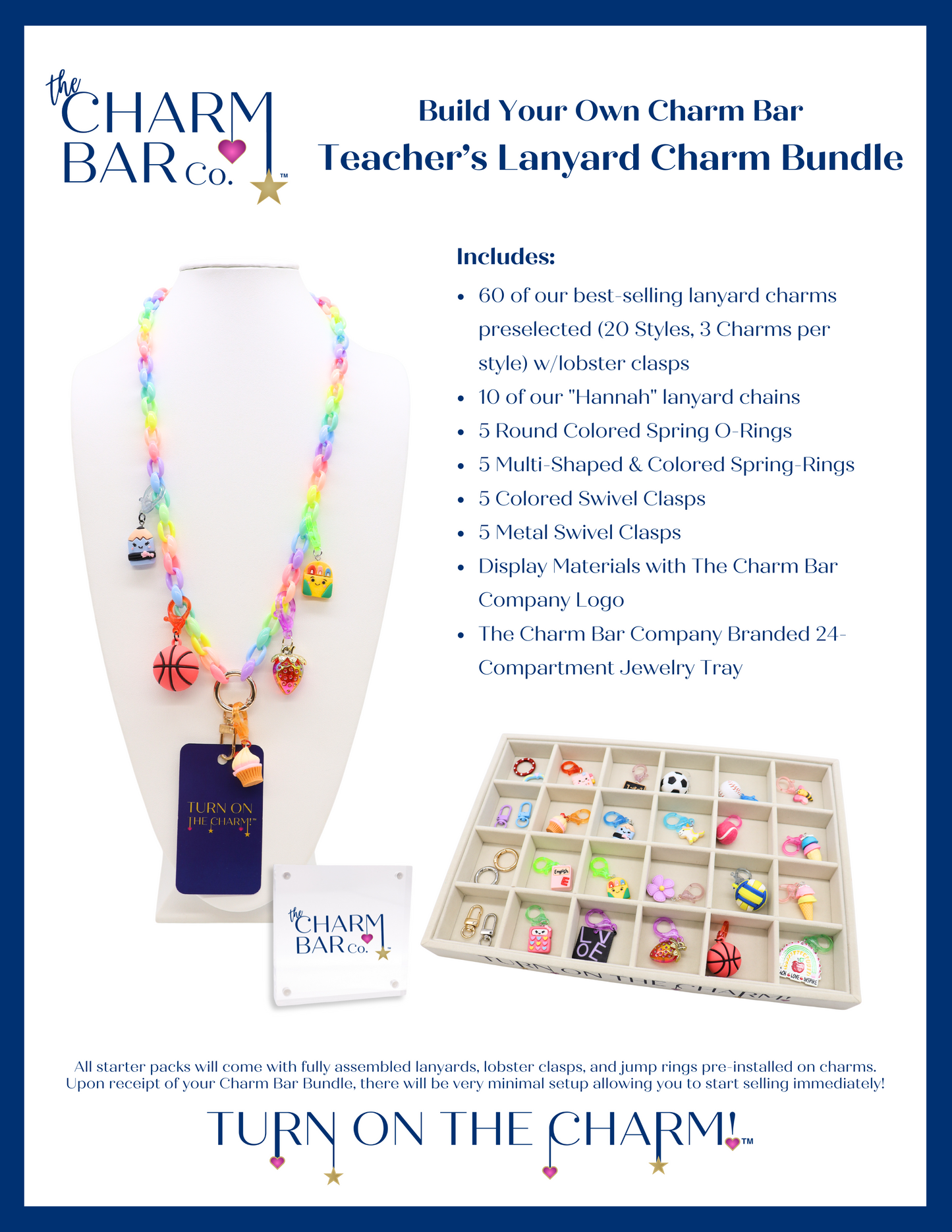 Teacher's Lanyard Charm Bar Bundle