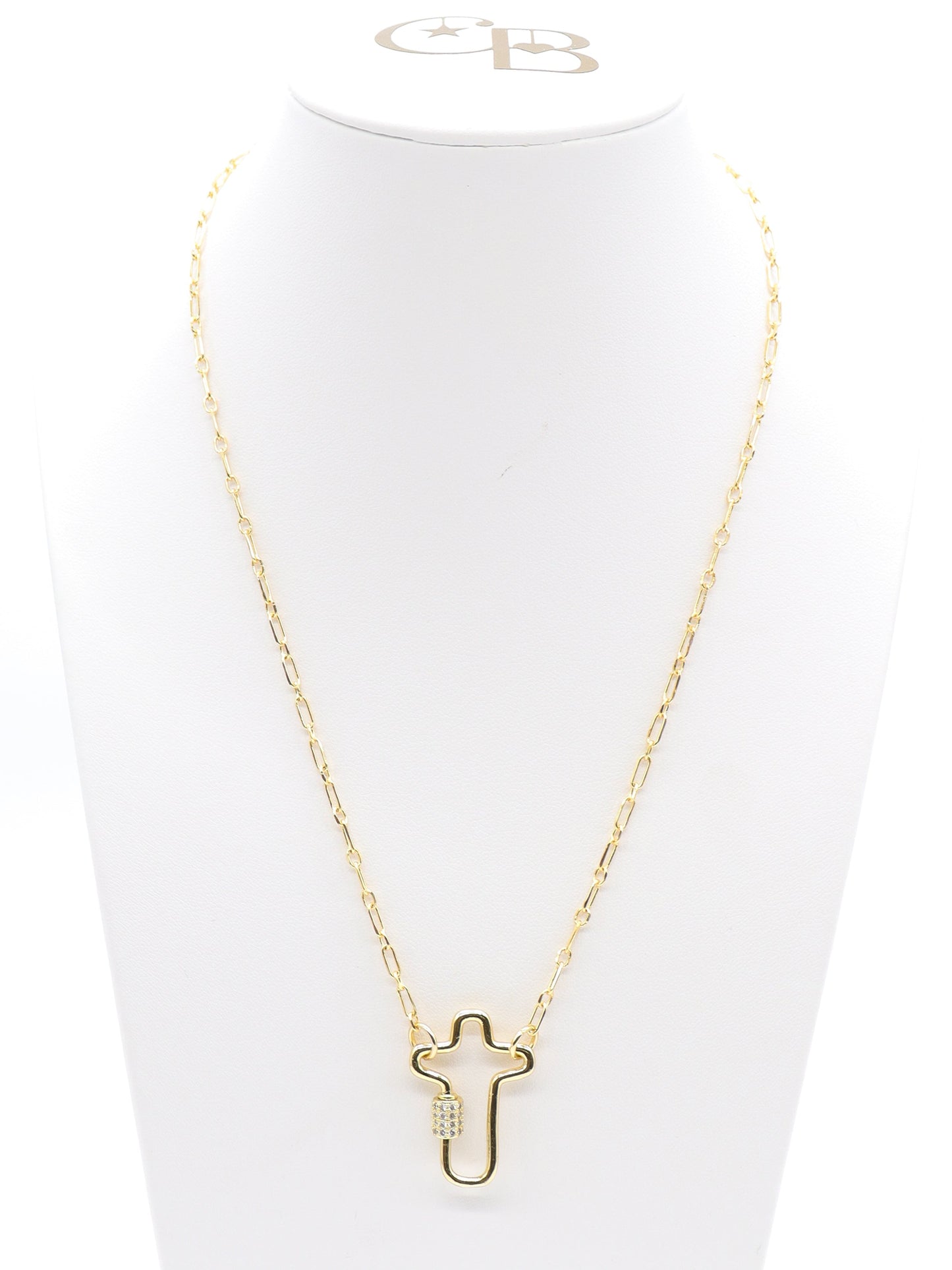 Gold Madilyn Necklace with Mary Carabiner