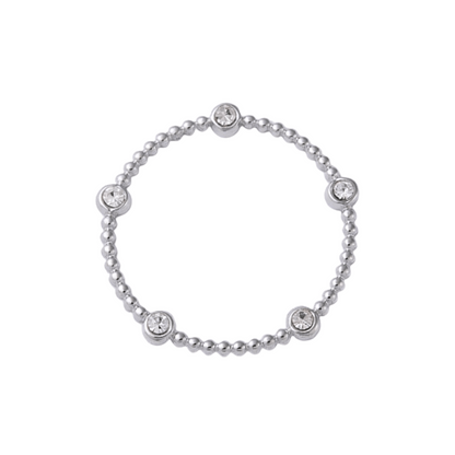 Front of the Silver Diamond Circle Charm