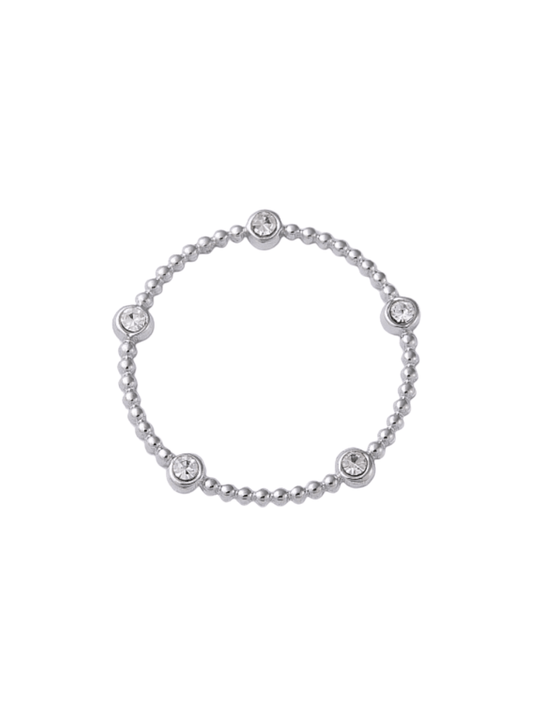 Front of the Silver Diamond Circle Charm