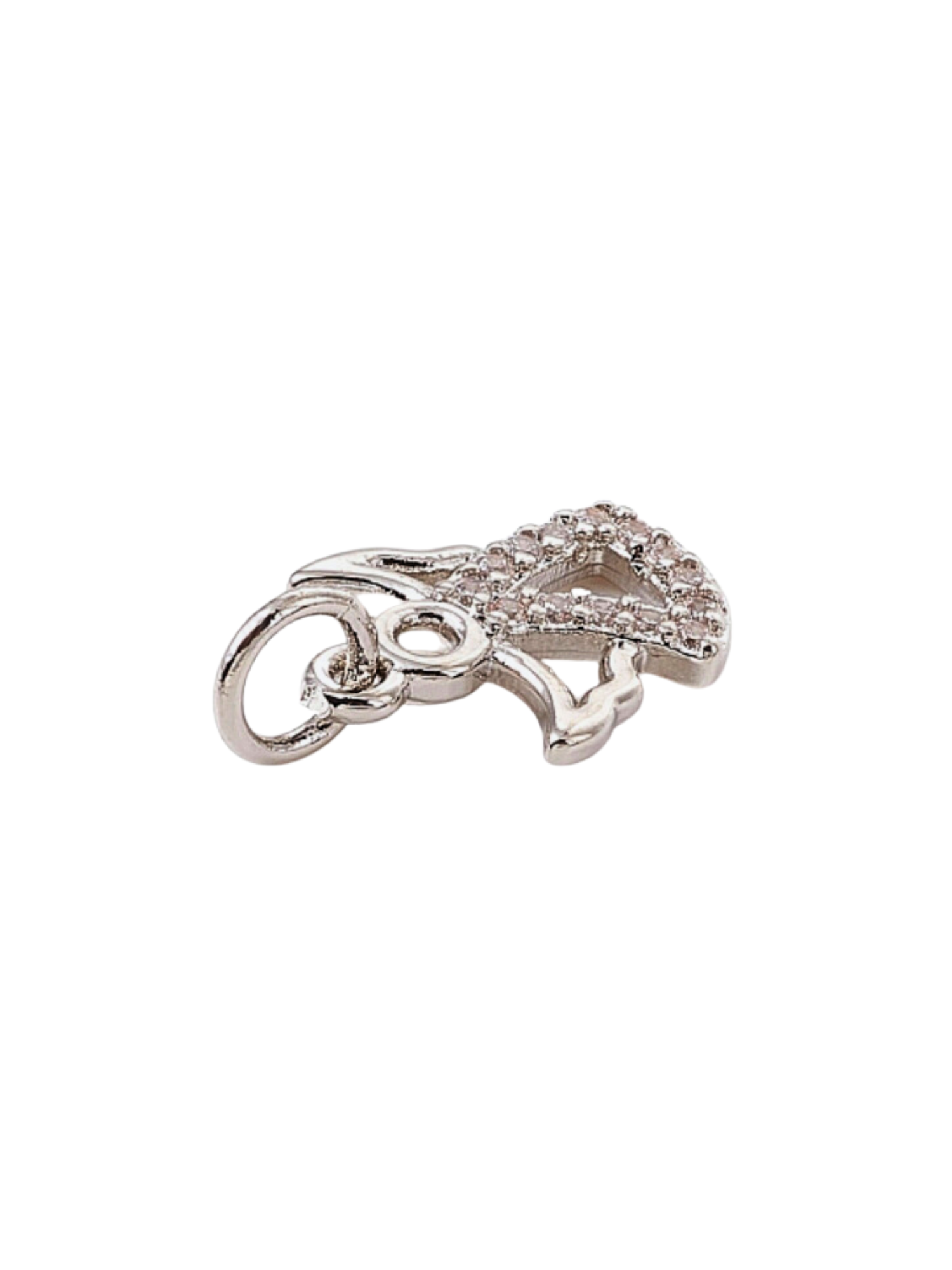 Side of the Silver Embellished Angel Charm
