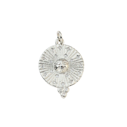 Front of the Silver Mr. Sunshine Charm