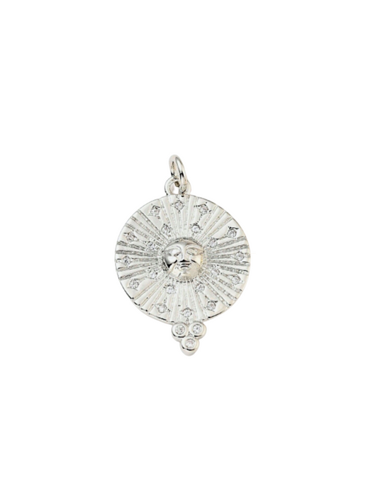 Front of the Silver Mr. Sunshine Charm