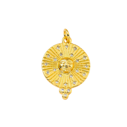 Front of the Gold Mr. Sunshine Charm