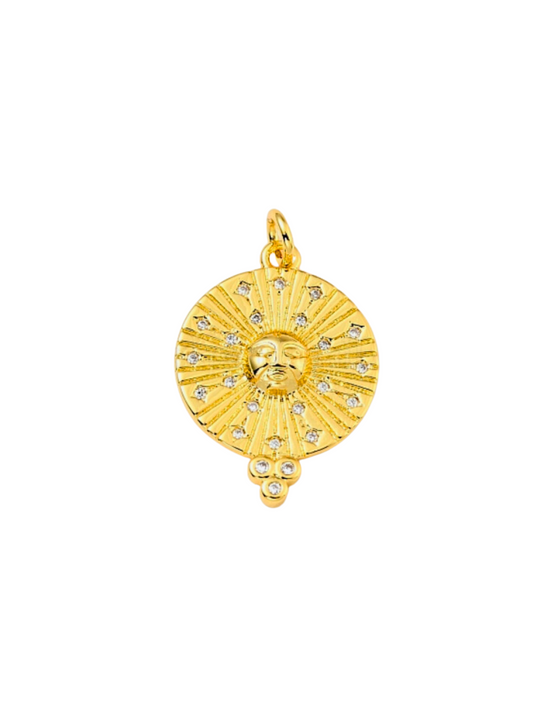 Front of the Gold Mr. Sunshine Charm