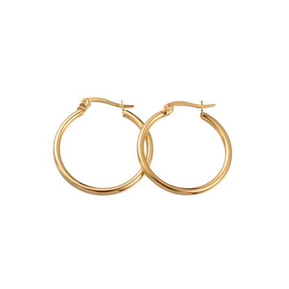 Closed Gold Classic Hoops