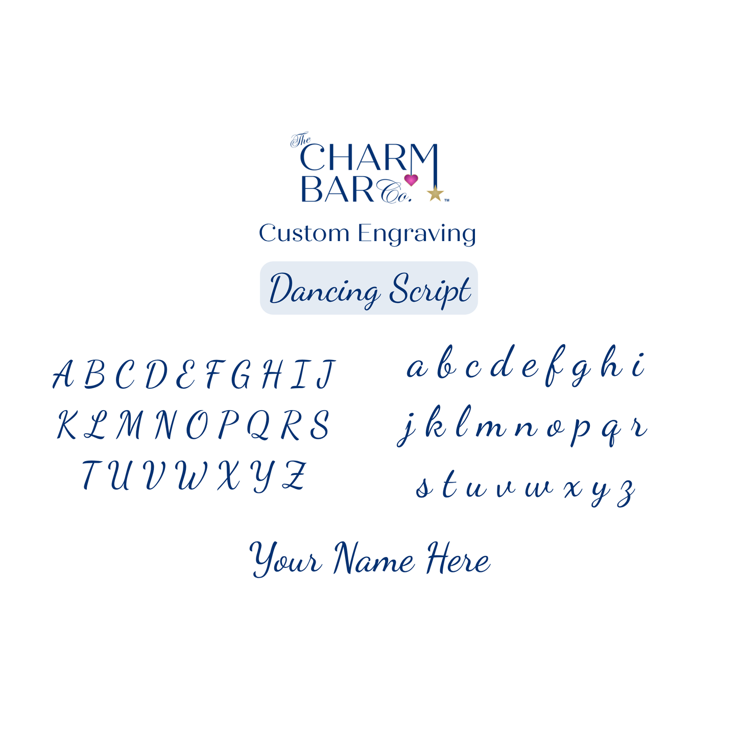Engraving Options Dancing Script