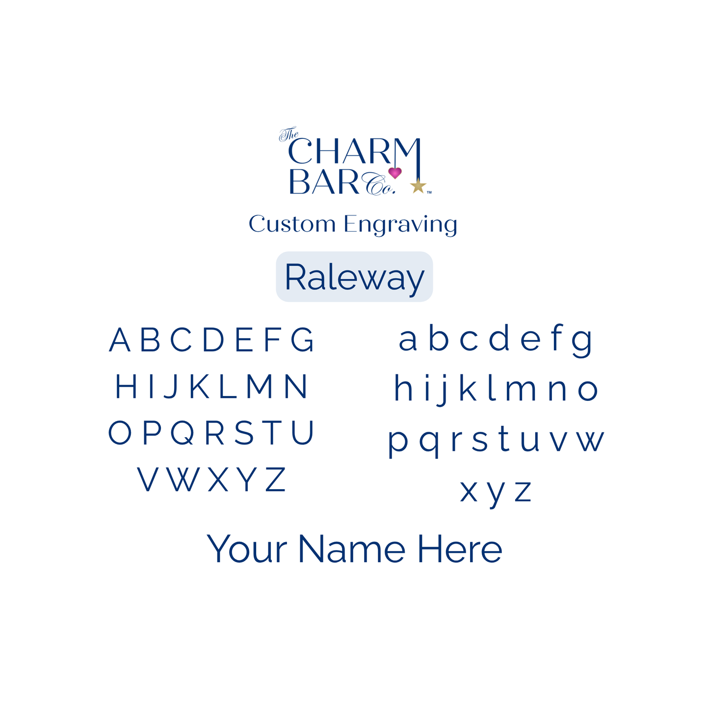 Engraving options raleway regular