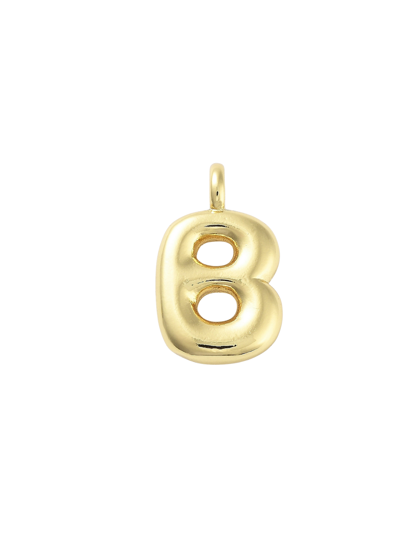 Gold Bubble Letter "B" Charm