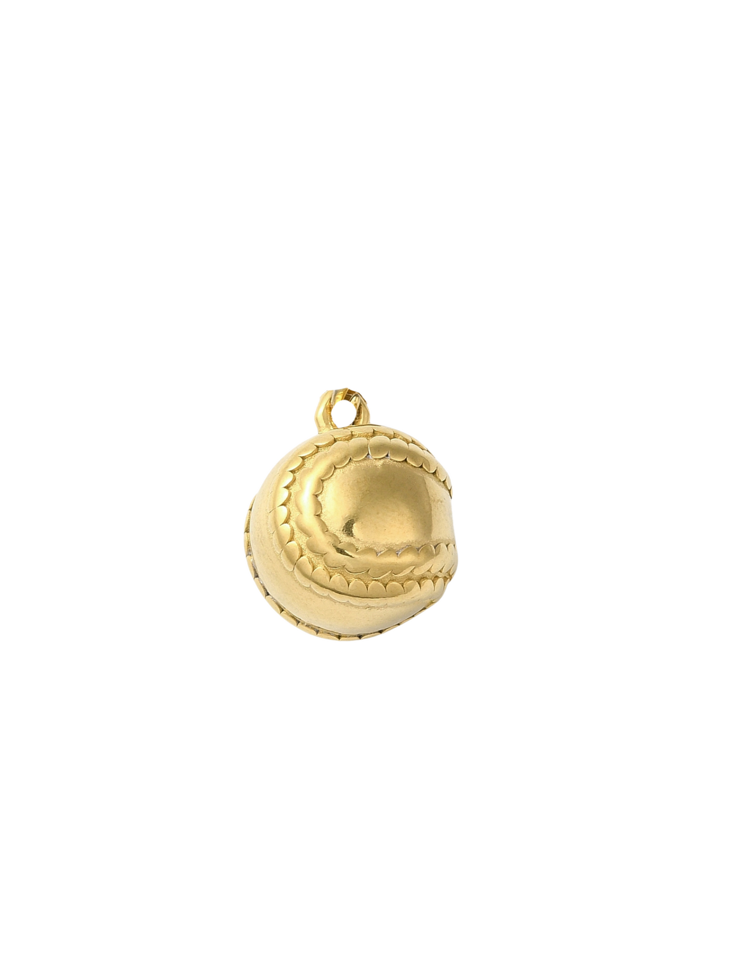 Front of the Gold Baseball Charm