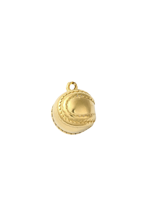 Front of the Gold Baseball Charm