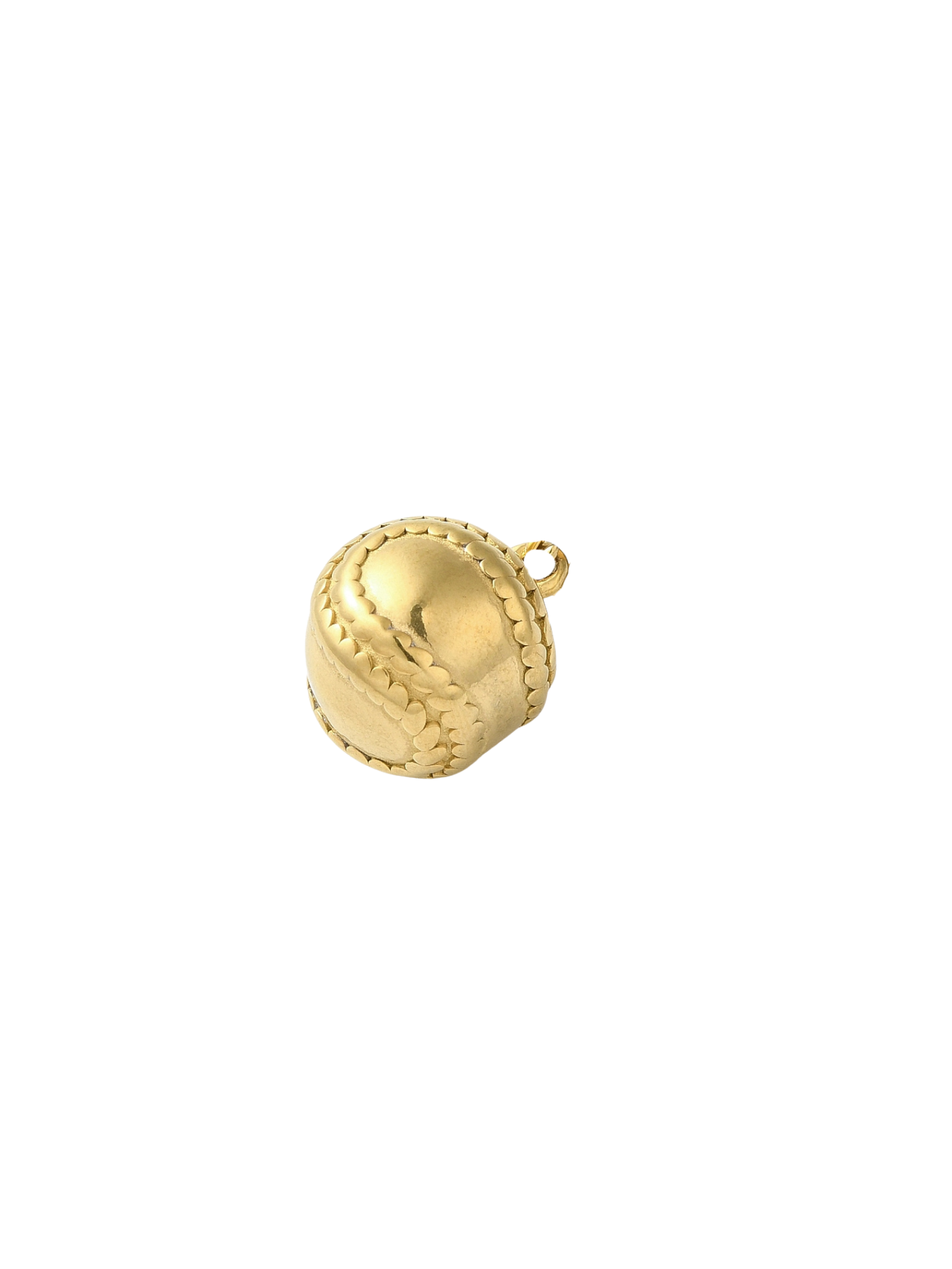 Side of the Gold Baseball Charm