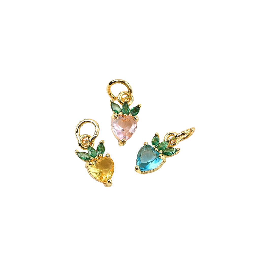 Front of the Gold Berry Sweetheart Charm | Assorted