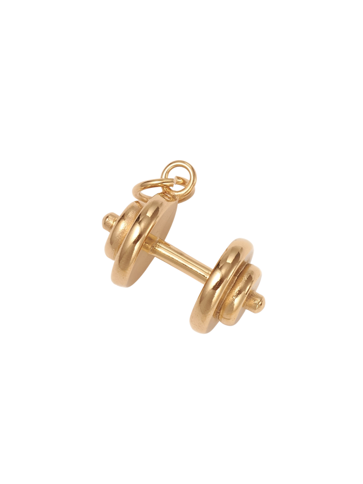 Gold Dumbbell Charm