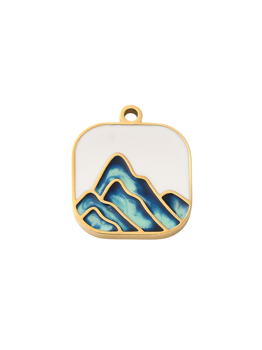 Front of the Gold Mountain Range Pendant Charm