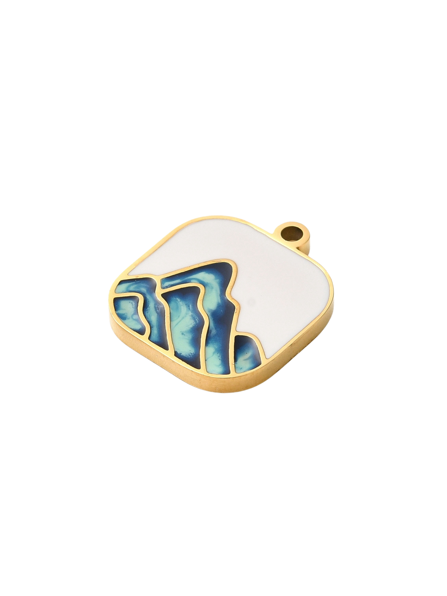 Side of the Gold Mountain Range Pendant Charm