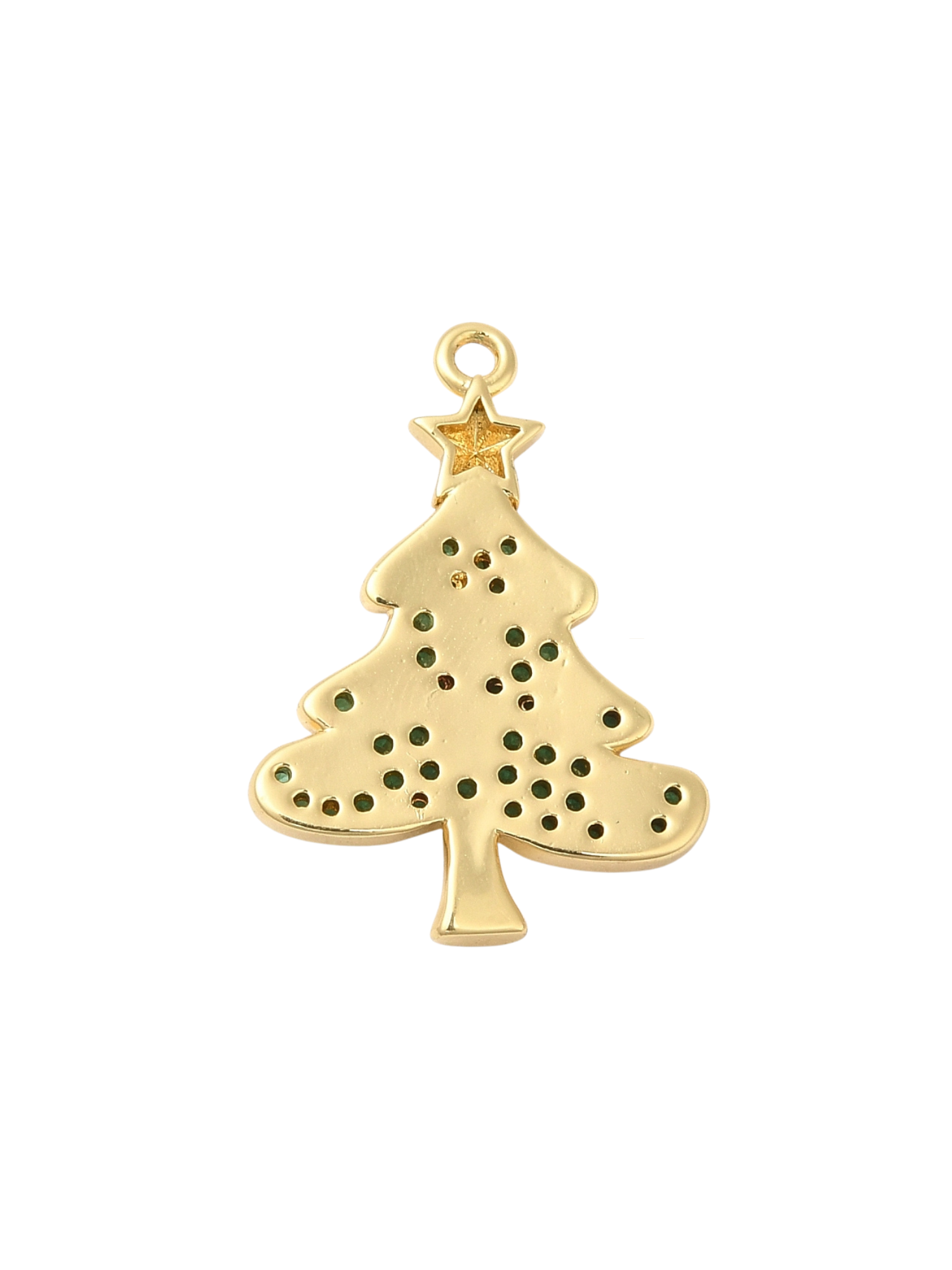 Back of the Gold O' Christmas Tree Charm