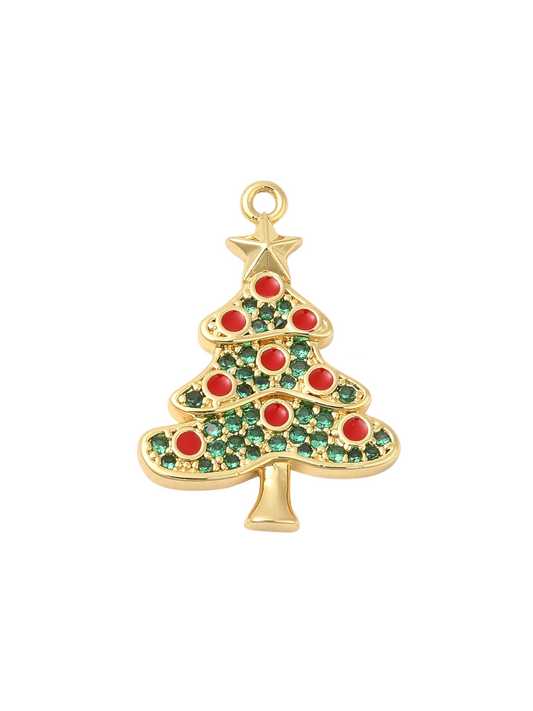 Front of the Gold O' Christmas Tree Charm