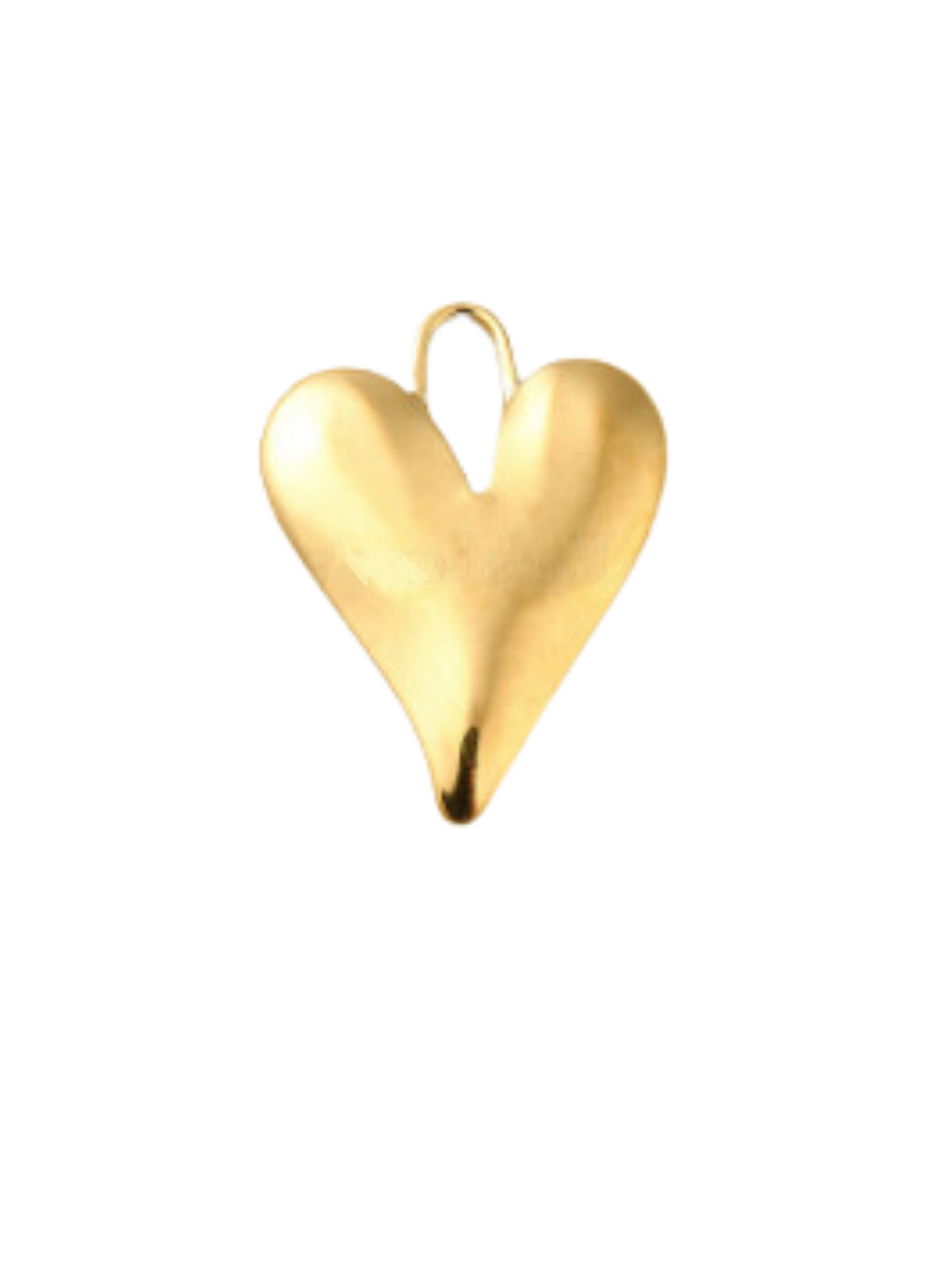 Front of the Gold Statement Heart Charm