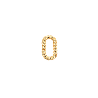 Gold Twisted Blair Carabiner | Twisted Oval Necklace Carabiner