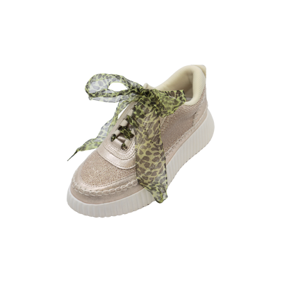 Leopard Shimmer Chiffon Shoelaces