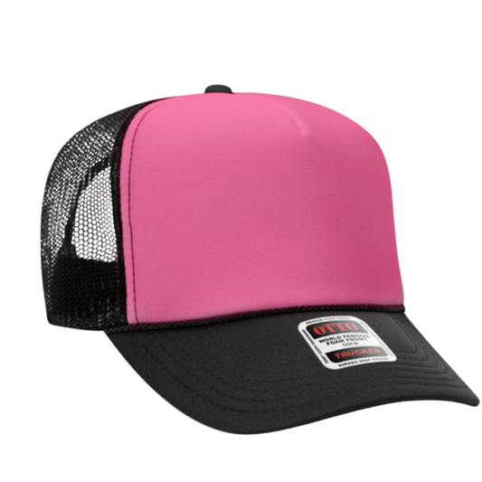 Neon Pink and Black Hat