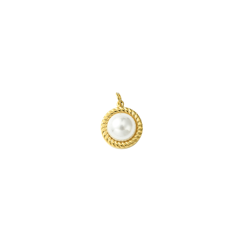 Gold Pearl Rope Charm - Waterproof Stainless Steel
