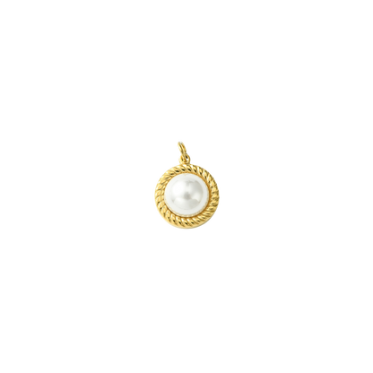 Gold Pearl Rope Charm - Waterproof Stainless Steel