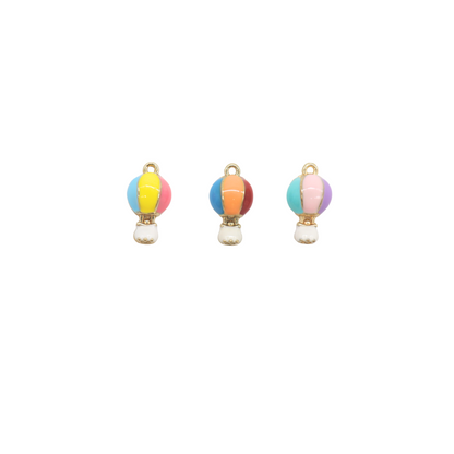 Gold Up, Up, and Away Hot Air Balloon Charm