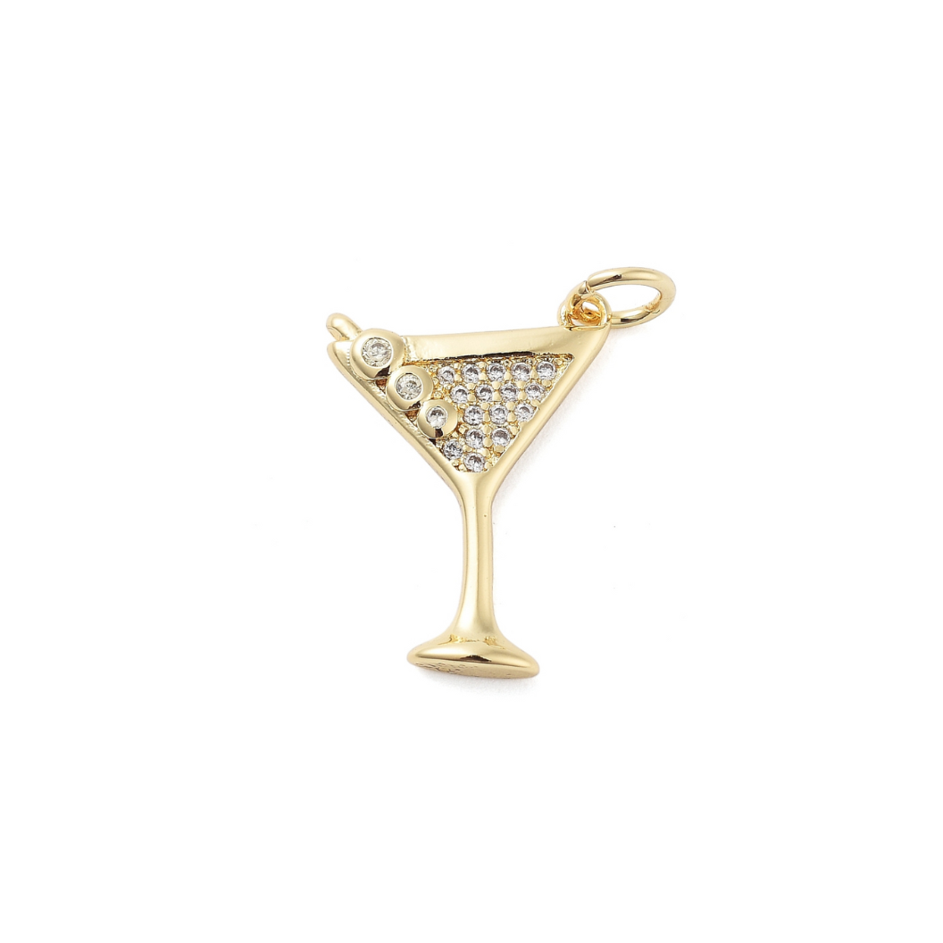 * Gold CZ Martini Glass