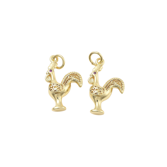 Gold Rooster Charm