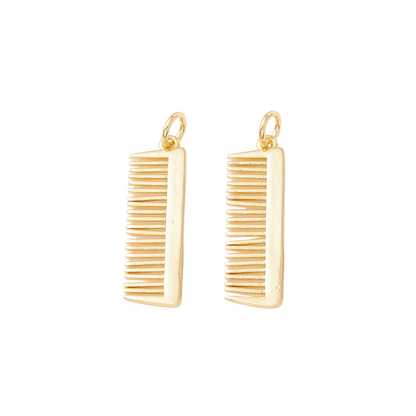 Front of two Gold Comb Charm