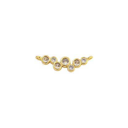 Front view of the Gold Rhinestone Connector Charm