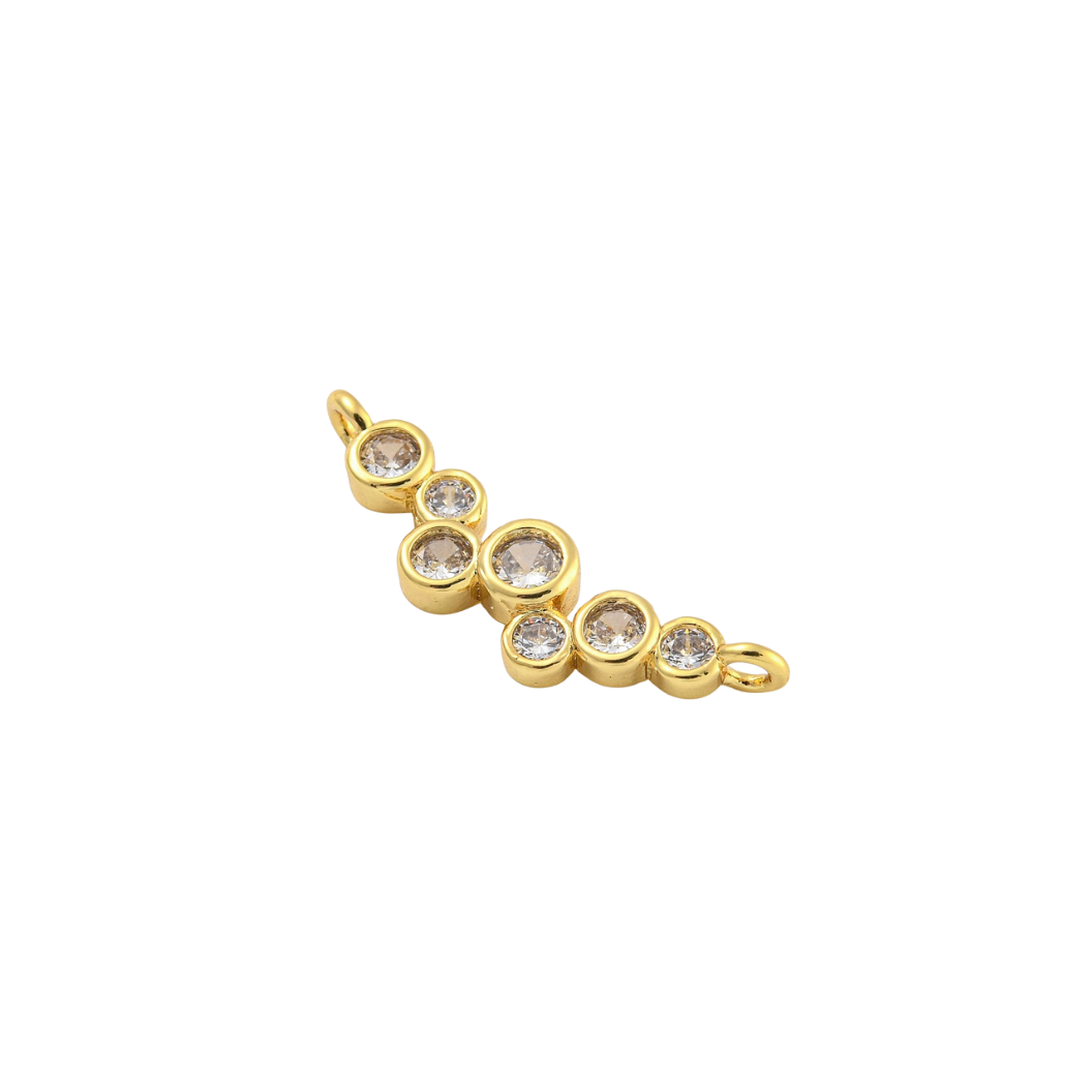 Gold Rhinestone Connector Charm