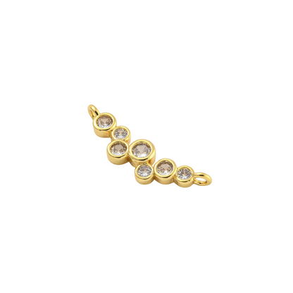 Side view of the Gold Rhinestone Connector Charm