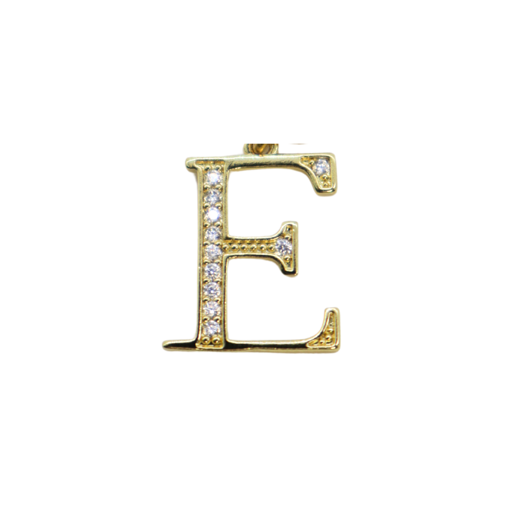 Gold Cubic Zirconia Greek Life "Epsilon" Charm